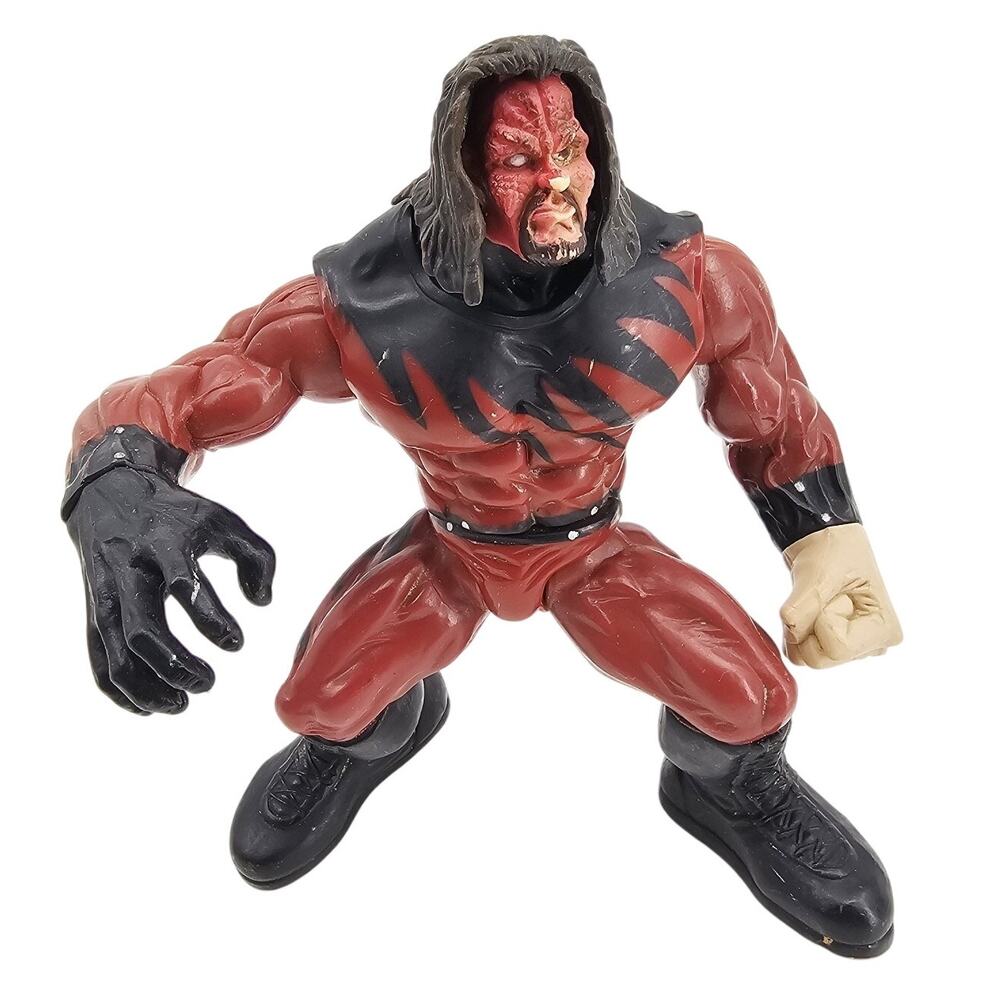 1998 WWF WWE Kane Jakks Pacific Maximum Sweat Action Figure Titan Sports